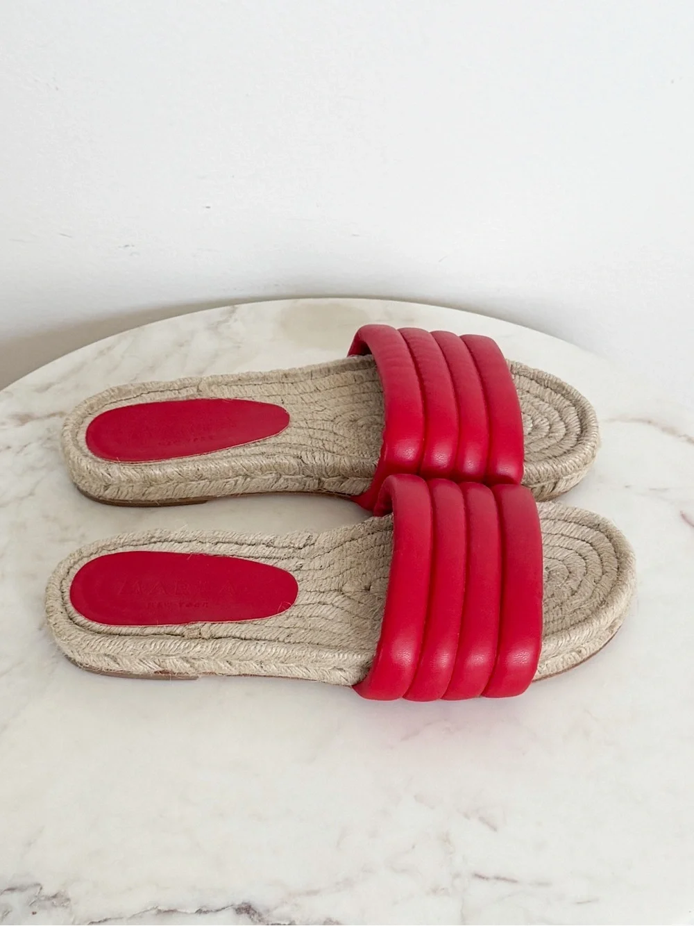 Marea New York Padded Espadrille Sandals Red Size 37 EU 6-6.5 US
